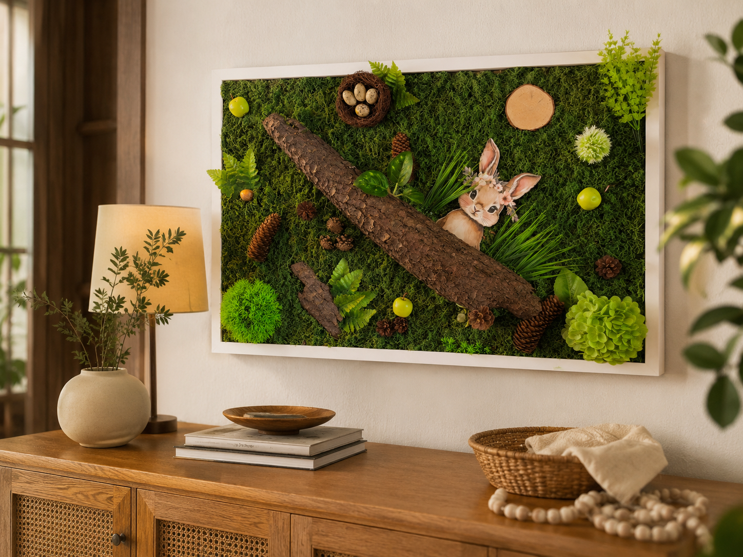 Ein wunderbarer Bezug zur Natur und den darin lebenden Tieren. Wanddekoration für Zuhause.